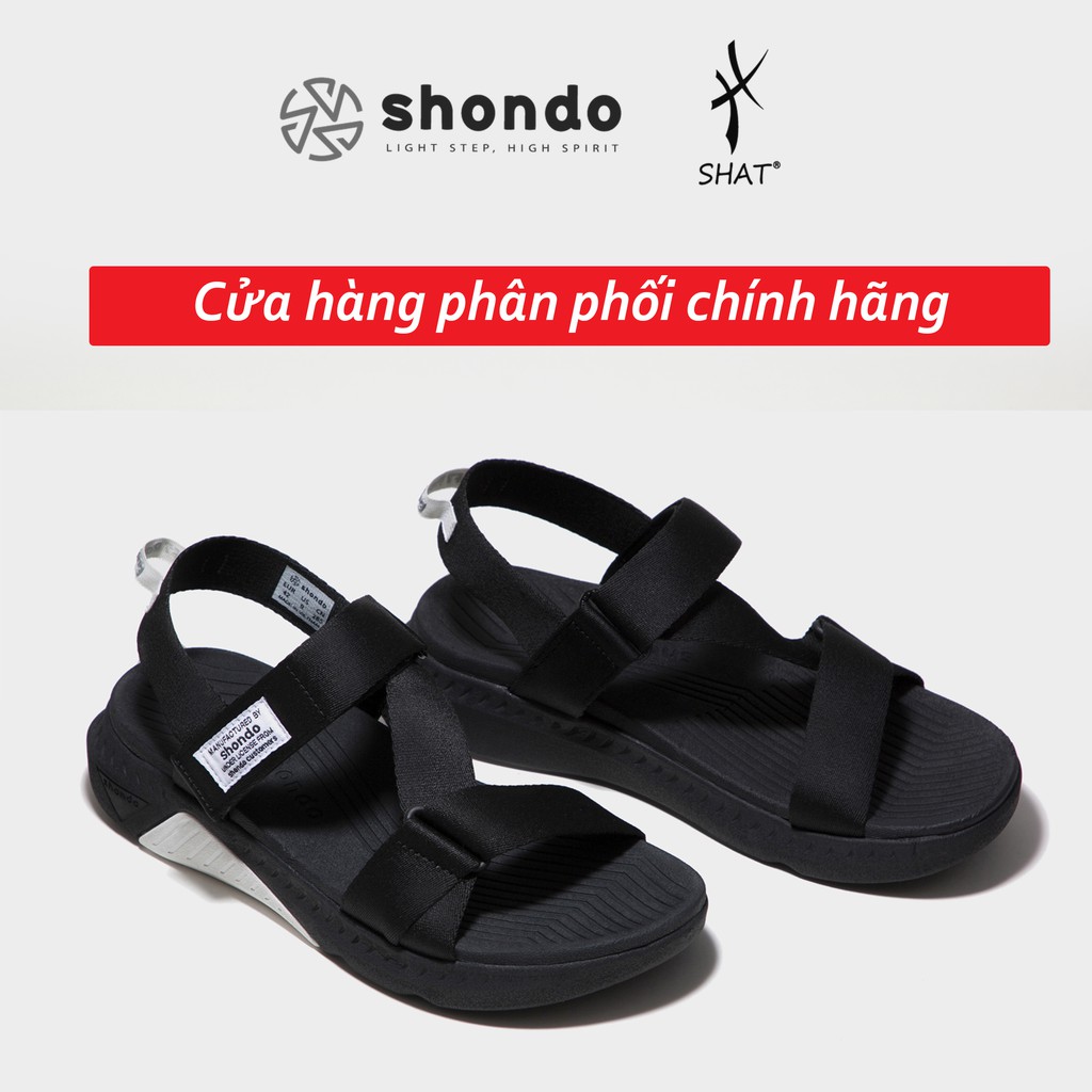 Giày sandal shondo F7 Racing full đen F7R1010