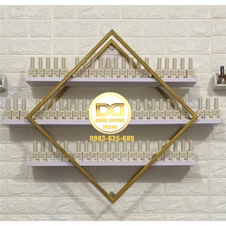 Combo kệ nail VUÔNG TRANG TRÍ kết hợp 3 KỆ RỜI ĐỂ SƠN (NAIL)