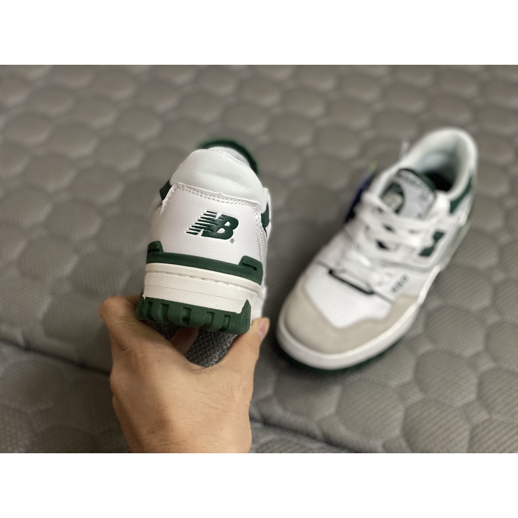 Giày Thể Thao Sneakers Nam Nữ NB 550-White Green Xanh Trắng Bản S.C Cao cấp