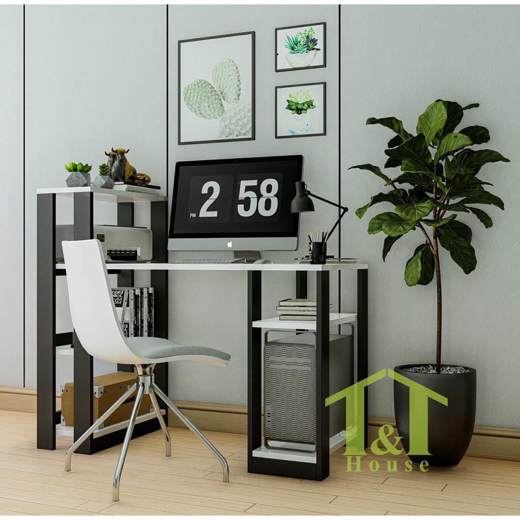 **BÀN LÀM VIỆC, BÀN VĂN PHÒNG, LẮP RÁP THÔNG MINH NHIỀU KỆ ĐA NĂNG FULL GỖ** | BigBuy360 - bigbuy360.vn