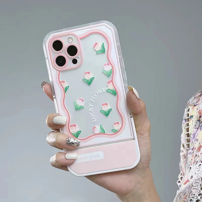 Ốp Điện Thoại TPU Silicon Mềm Trong Suốt Chống Sốc Có Giá Đỡ Cho iPhone 13 12 11 Pro X XR XS Max SE 2020 6 6S 7 8 Plus