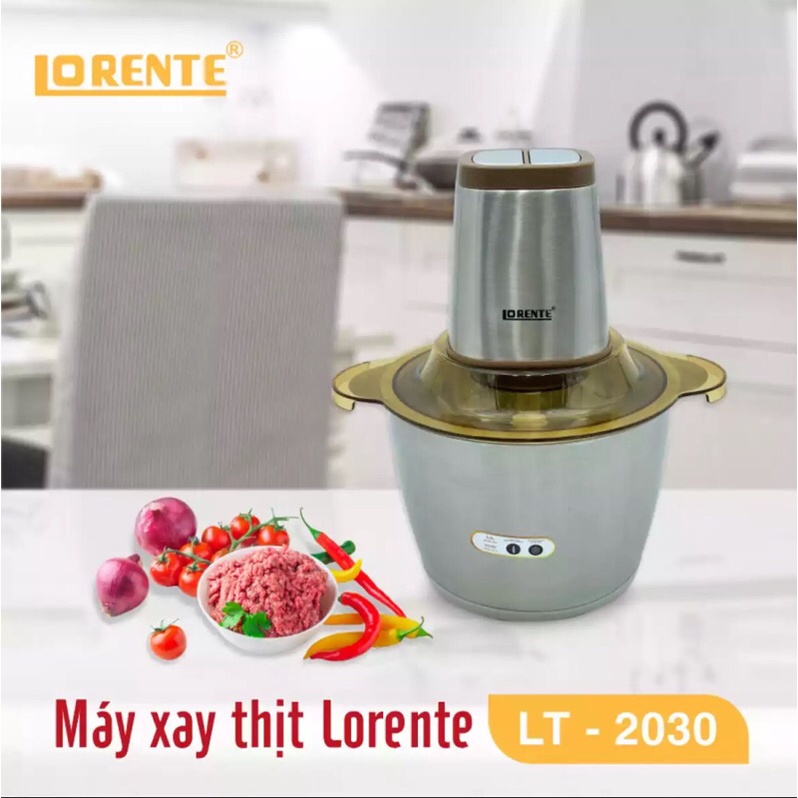 MÁY XAY THỊT LORENTE LT2600S- 1.8 lit + LT2030- 3lit- INOX 304- HÀNG CHÍNH HÃNG
