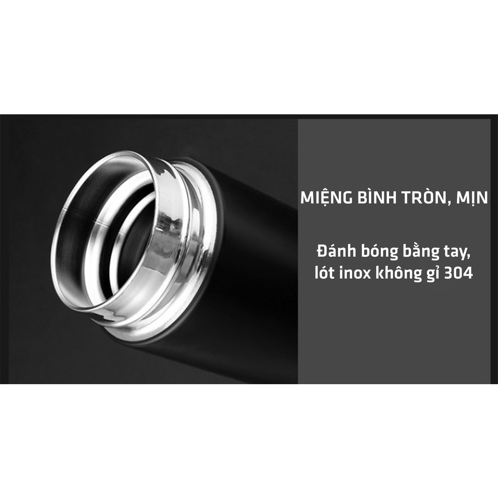 Bình Giữ Nhiệt Cảm Ứng 500ml Thông Minh, Inox 304 An Toàn Khắc LOGO Hãng Xe