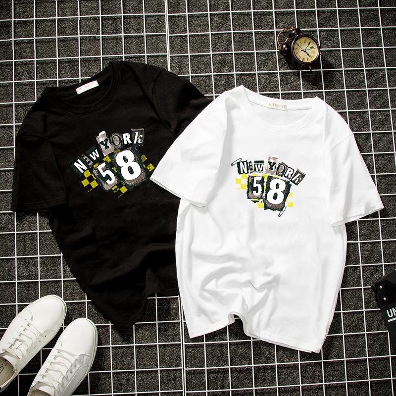 Áo thun unisex phong cách cá tính màu trắng 2019T872