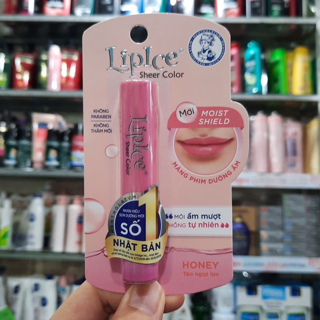 Son Dưỡng Có Màu Tự Nhiên LipIce Honey Hương Táo 2.4g Sheer Color Honey