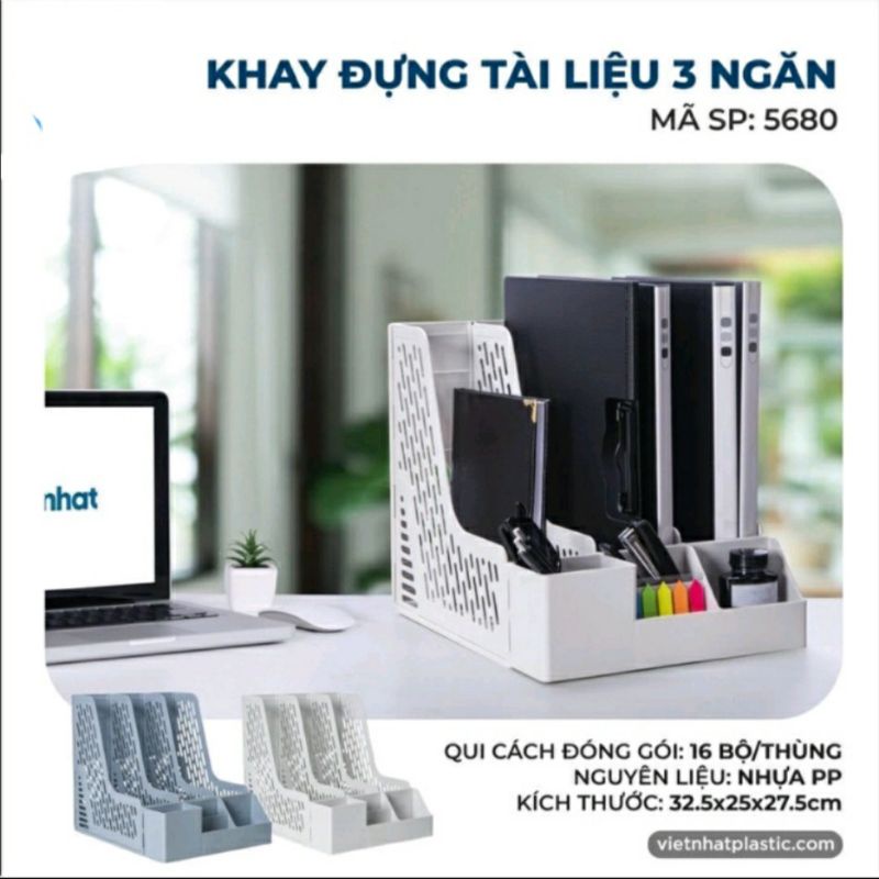 #New# Kệ đựng tài liệu, sách vở, bút, đồ dùng văn phòng bằng nhựa nhiều ngăn nhỏ - khay văn phòng tiện ích - nhựa lỳ đẹp