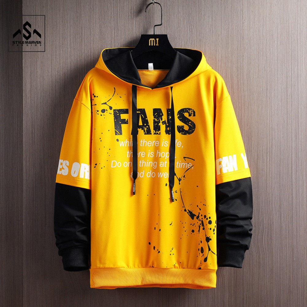 Áo nỉ hoodie nam nữ STYLE MARVEN in chữ Fans kiểu dáng năng động hiphop - AO TOP NAM 90000175