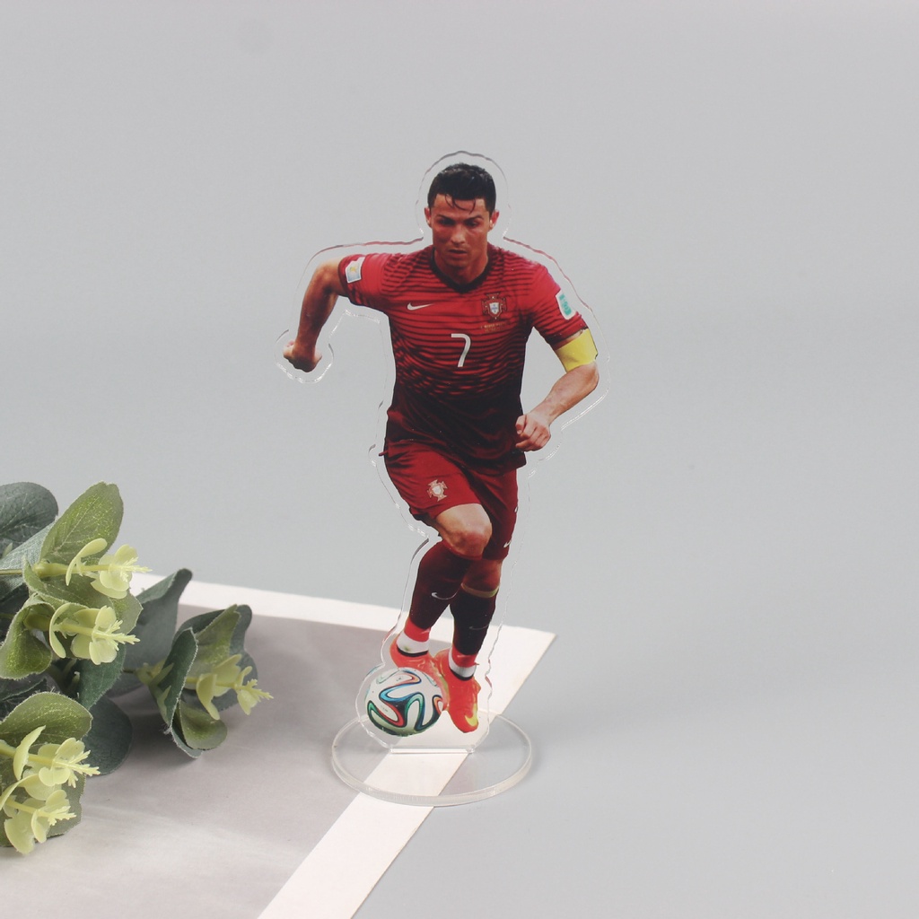 Giá Đỡ Bằng Acrylic Hình Cầu Thủ Messi Cristiano Ronaldo Mbappe Cho Người Hâm Mộ Xe Hơi