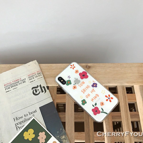 Ốp lung iphone Ốp Điện Thoại Iphone thỏ gấu hoa