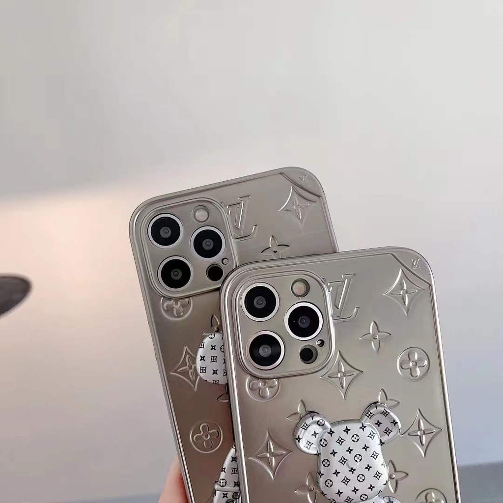 Ốp điện thoại LV cún bull Pháp thích hợp cho iphone 13 Pro Max i13 13pro 11 Pro Max i11 12Pro 12 Pro Max 7+ 8+ X Xs max