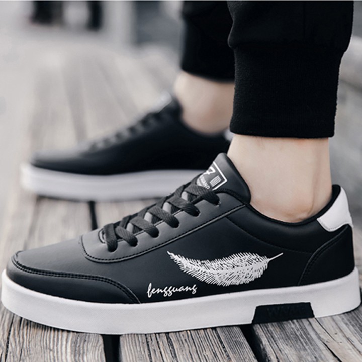 Giày sneaker thể thao nam cổ thấp - lông vũ N68- tặng 01 lọ tẩy giày