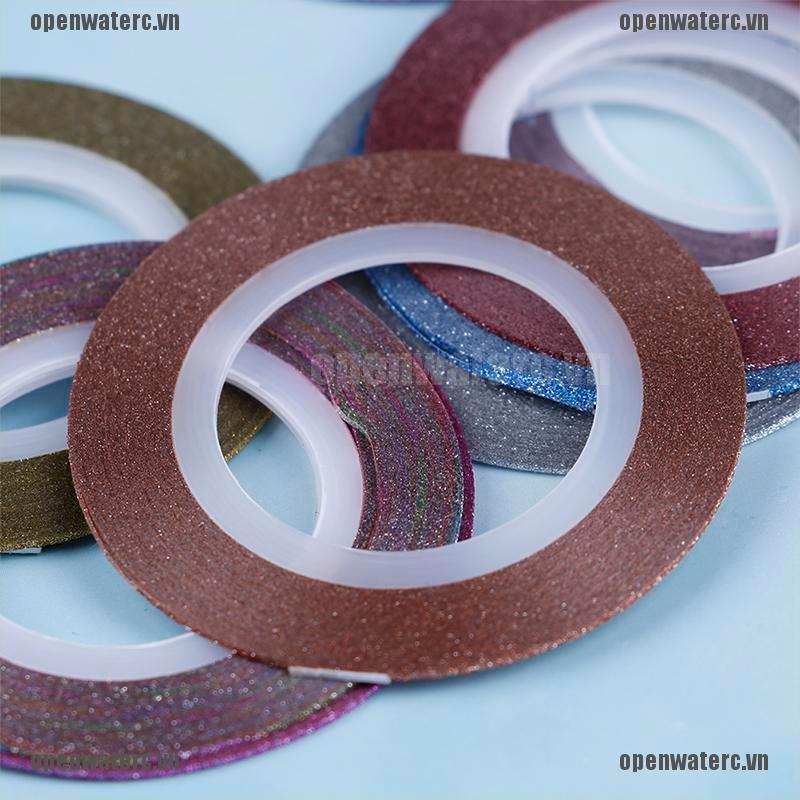 Bộ 12 Cuộn Băng Keo Dán Trang Trí Móng Tay 1mm
