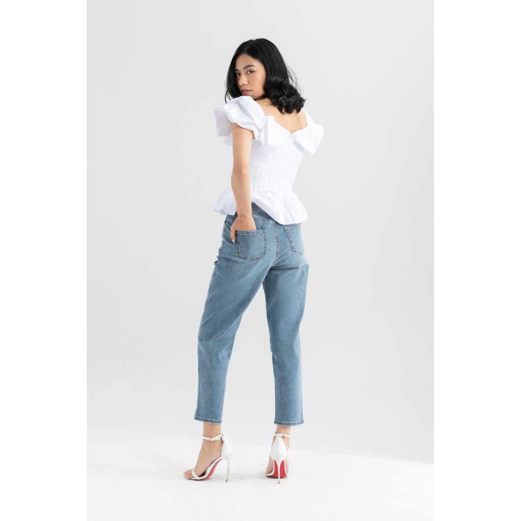 Quần jeans nữ bạc màu IVY moda MS 25B8011