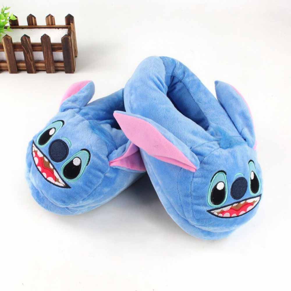Dép Bông Đi Trong Nhà Hình lilo & stitch Hoạt Hình 28cm Giữ Ấm Mùa Đông Cho Nam Nữ