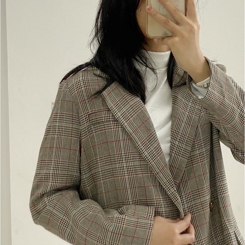 Áo Vest kẻ thiết kế 2 lớp ( dài quá Mông) Made by TeamLu