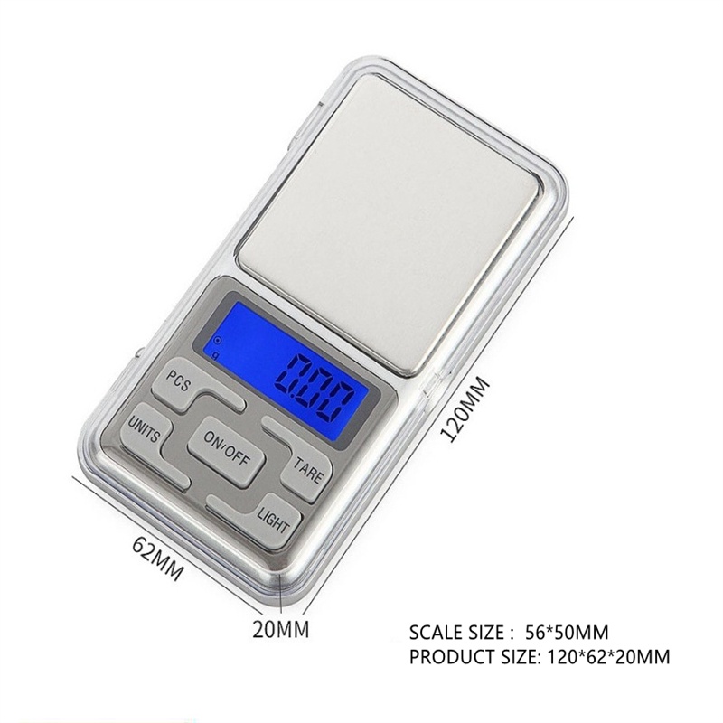 Cân Điện Tử Mini Bỏ Túi 100g / 200g / 500g x 0.01g / 0.1g /