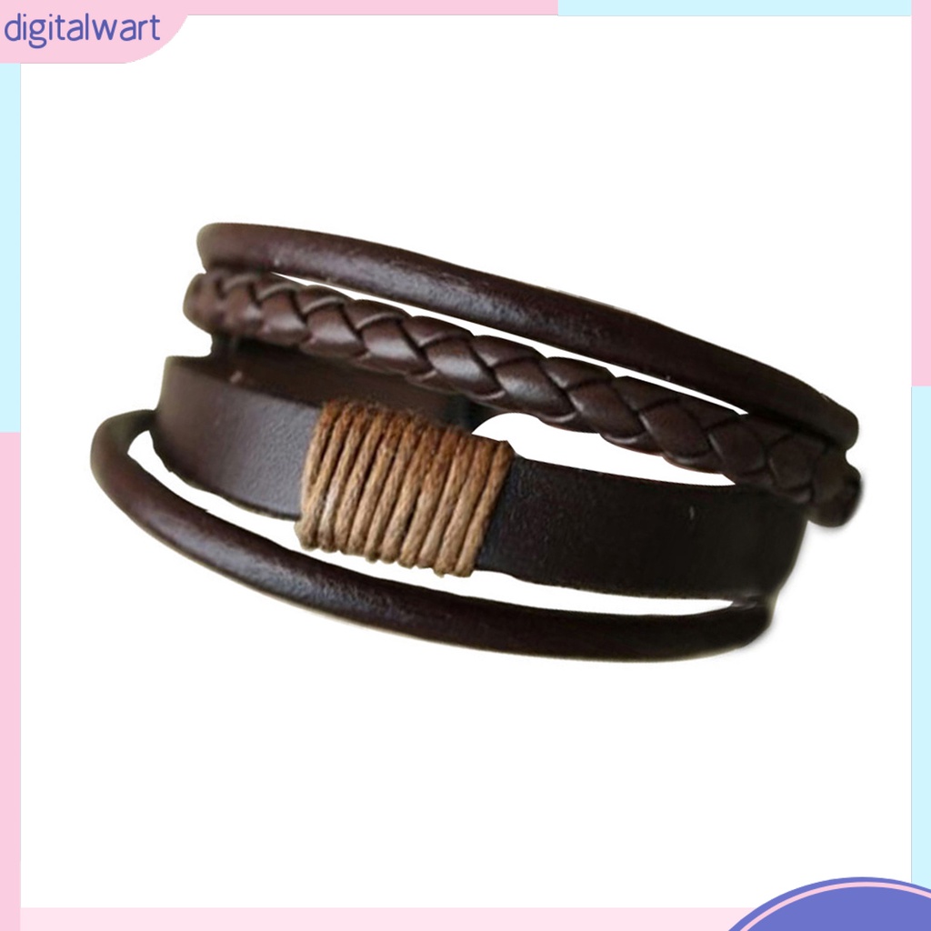 Vòng tay giả da thời trang theo phong cách vintage cho nam/nữ