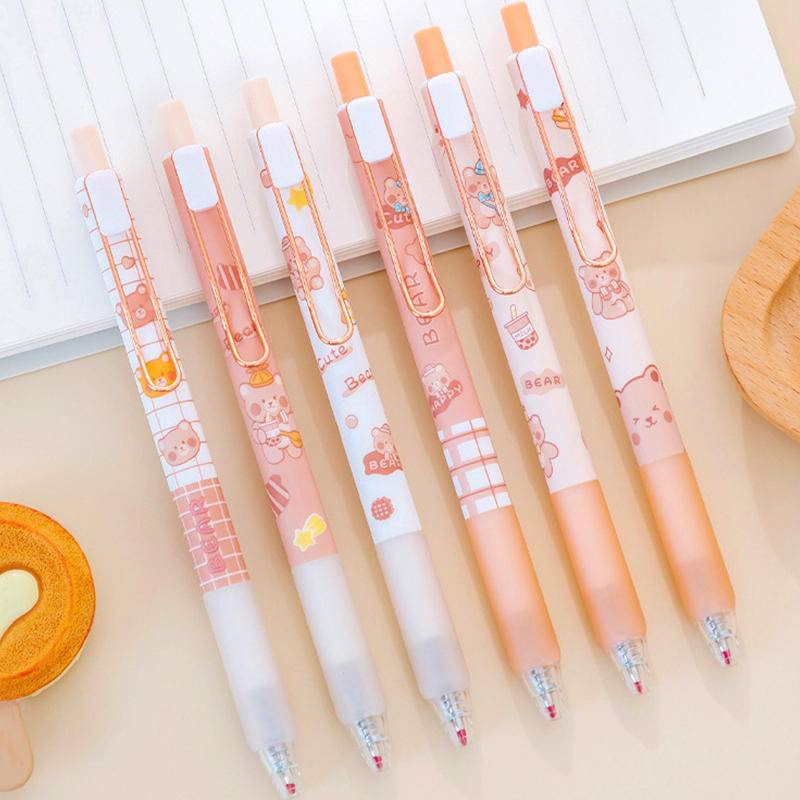 Set 6 Bút Mực 0.5mm Hình Động Vật Dễ Thương