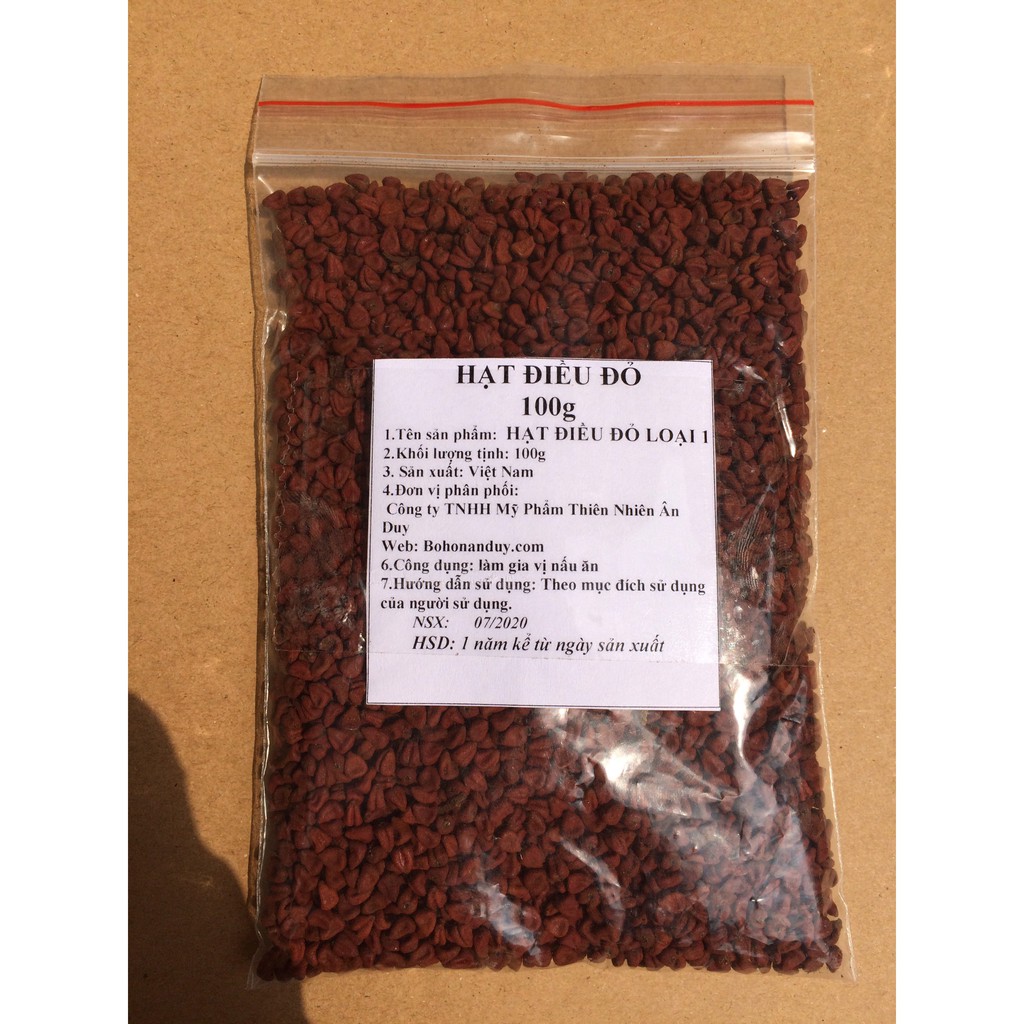 Hạt ĐIỀU ĐỎ (Hạt CARI) tạo màu 100g,500g