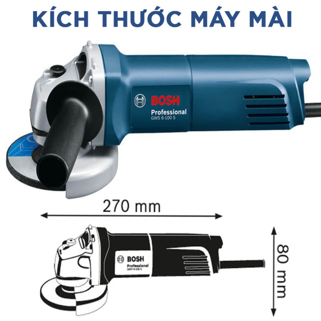 Máy Mài Bosch 670w, Máy Mài Góc, Máy Cắt Cầm Tay - Hàng Công Ty