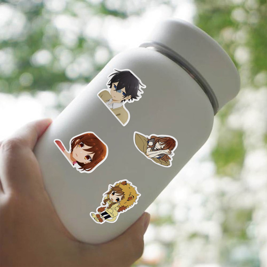 Bộ 50 / 25 / 10 nhãn dán họa tiết hoạt hình trang trí vali laptop