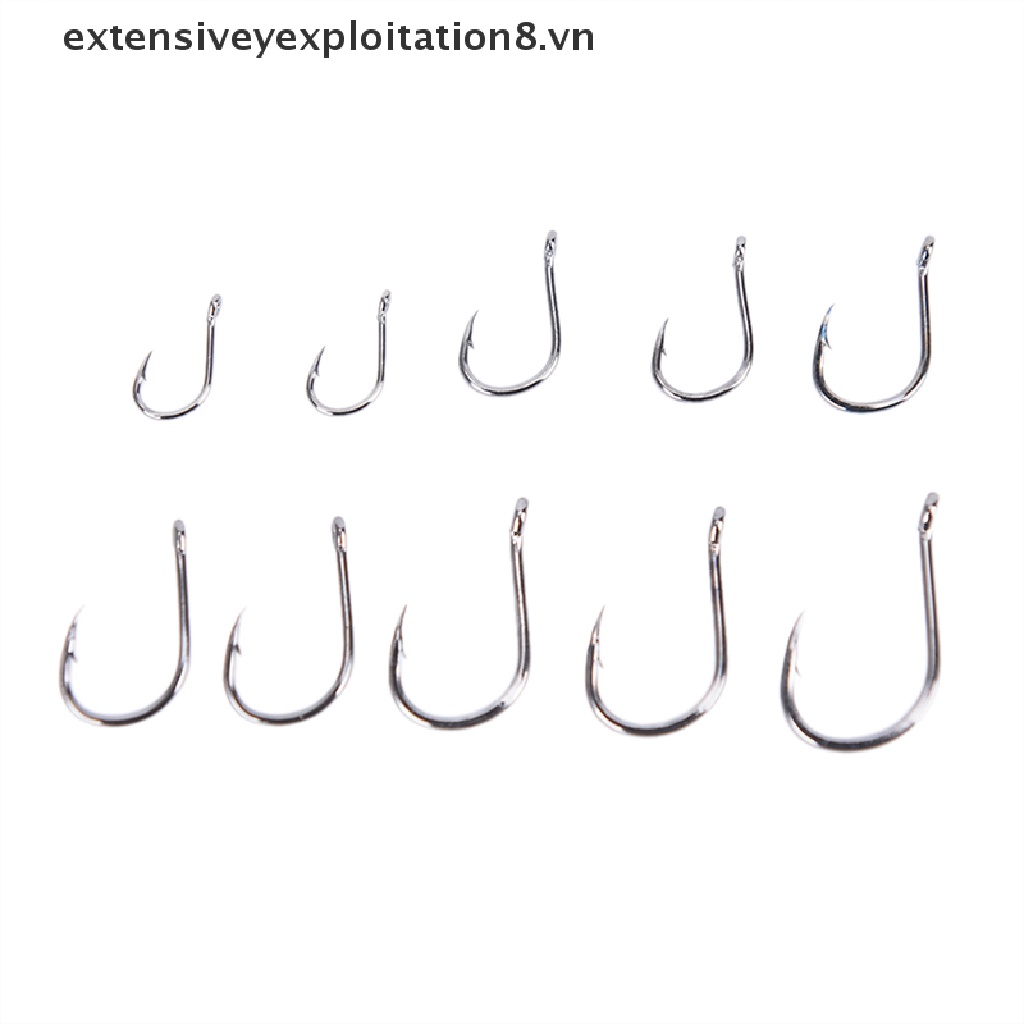 Set 100 lưỡi câu cá bằng thép không rỉ cao cấp