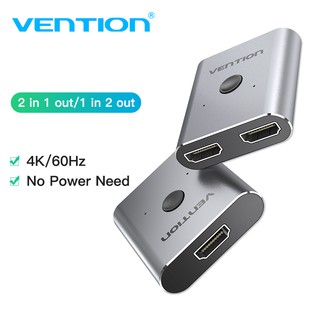  Bộ chia HDMI Vention 2 chiều 4K, 1 vào 2 ra hoặc 2 vào 1 ra, bộ chọn đầu vào cho TV Stick, PC
