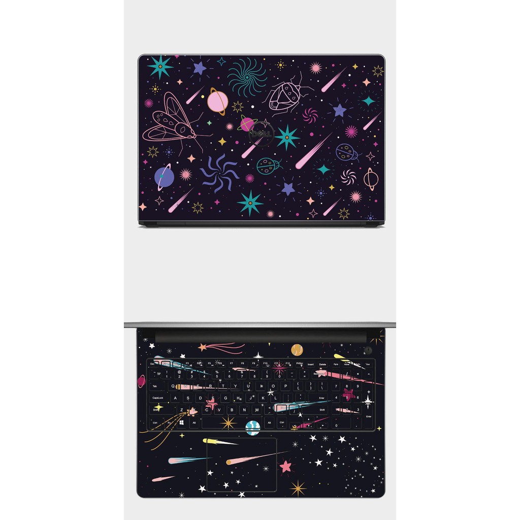 Miếng dán Laptop decal laptop mẫu Galaxy cho Dell Hp Acer Asus Macbook Lenovo Xiaomi Thinkpad in theo yêu cầu