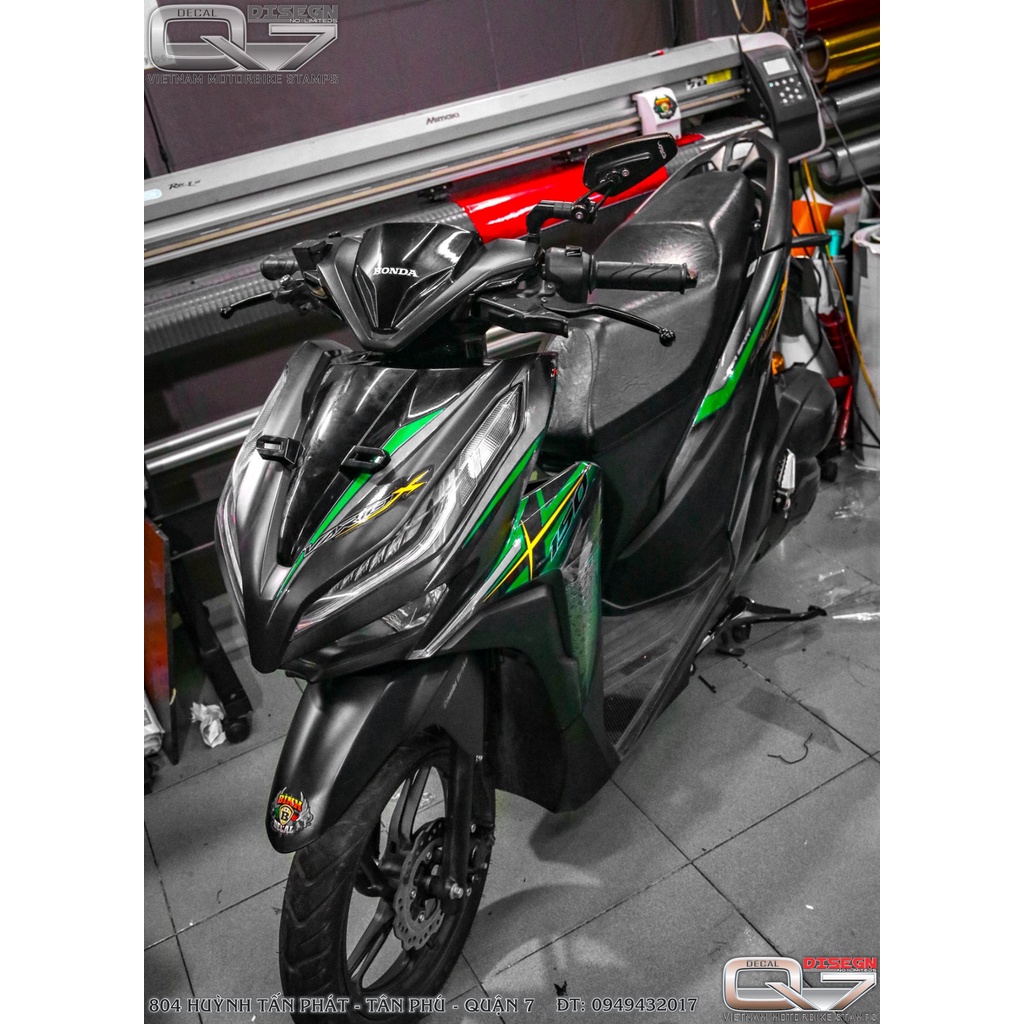 Tem rời vario - xanh đen - decalq7