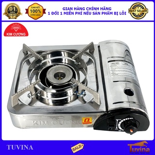 Bếp Ga Mini Bếp Gas Du Lịch Thân Inox Kim Cương KC-110 IN - Hàng Chính Hãng (Bảo Hành 12 Tháng)