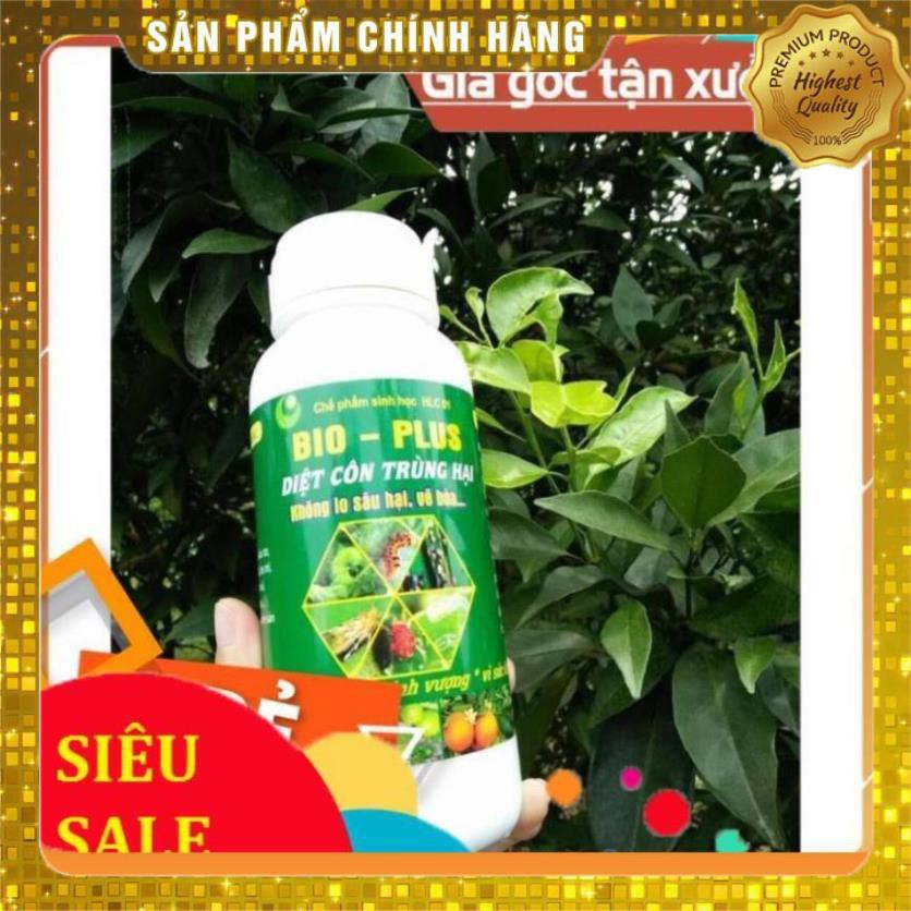 CHẾ PHẨM TRỪ SÂU SINH HỌC BIO PLUS HLC CHUYÊN DIỆT CÁC LOẠI SÂU VẼ BÙA, NHỆN ĐỎ, TRĨ, RẦY, RỆP,... CHO CÂY TRỒNG - 500ML