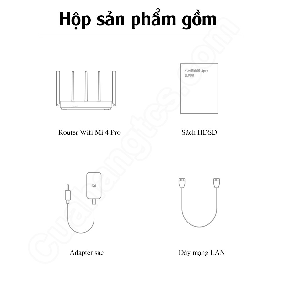 [Mã 157ELSALE hoàn 7% đơn 300K] Router Wifi Xiaomi Gen 4 Pro | BigBuy360 - bigbuy360.vn