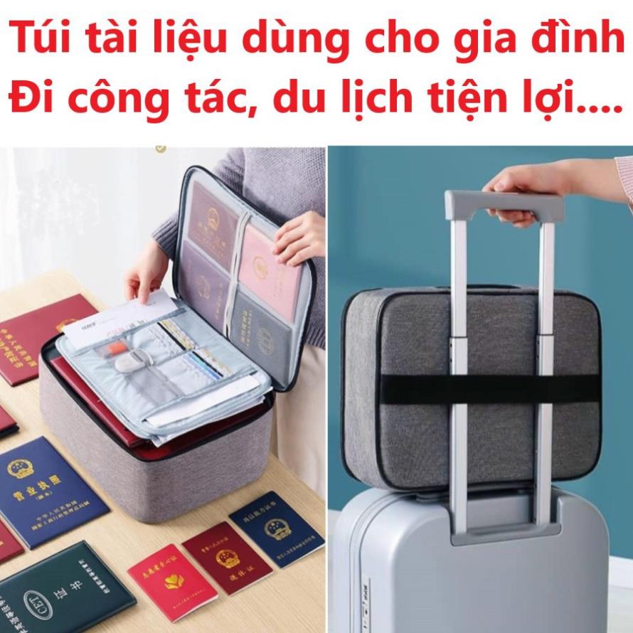 Túi đựng tài liệu đa năng , cặp tài liệu gia đình, đựng giấy tờ hồ sơ quan trọng - Nhiều ngăn, bền đẹp, chống nước