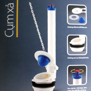 CỤM XẢ 1 CẤP THAY THẾ BỘ XẢ CẦU GẠT HOẶC BỘ XẢ CẦU 1 NÚT NHẤN 2 KHỐI (KÉT RỜI)