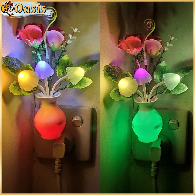 Đèn Ngủ Bóng Led 0.5w Cảm Biến Tiết Kiệm Năng Lượng Hình Cây Nấm