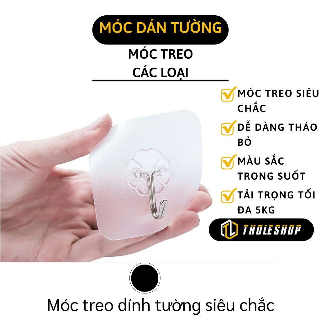 Móc Treo Dính Tường - Móc Dán Tường Trong Suốt Siêu Chịu Lực, Siêu Dính 3974