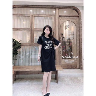 Đầm thun xoắn eo bigsize đến 65kg, đầm bầu thiết kế, váy thun mặc nhà