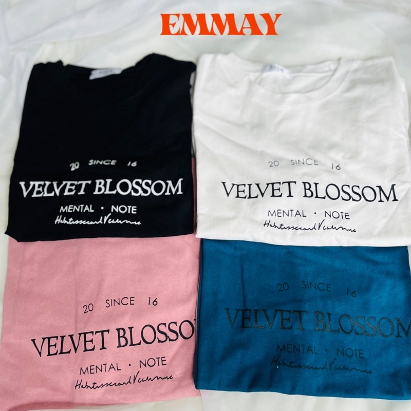 Áo phông 3158, áo thun nữ form rộng cotton oversize CHỮ VELVET freesize<65kg | BigBuy360 - bigbuy360.vn