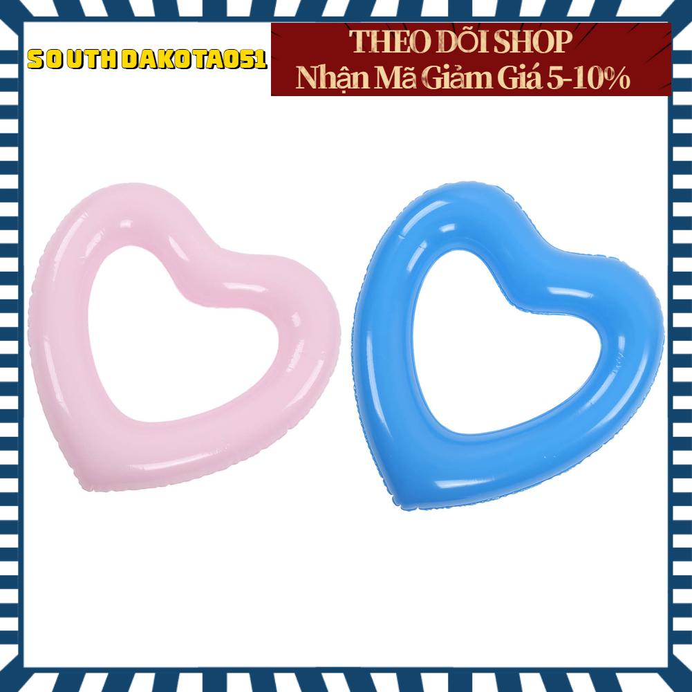 Hàng HOT Vòng tròn bơi hình trái tim cho trẻ em Chất liệu PVC chống rách dày 45cm bơm hơi【Southdakota051】