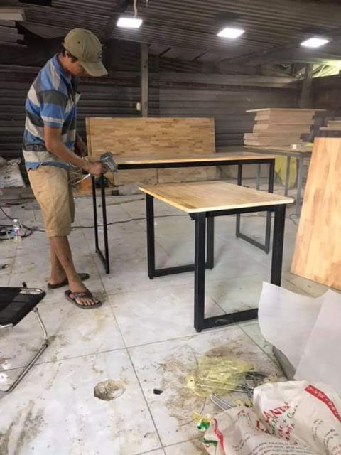 Bàn gỗ chân gấp xếp cao (60×120×75cm) | BigBuy360 - bigbuy360.vn