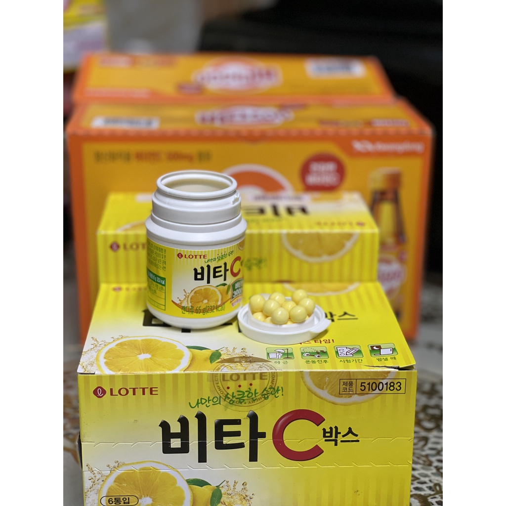 Kẹo ngậm vitamin C Lotte Hàn Quốc 65g (hàng nhập khẩu)