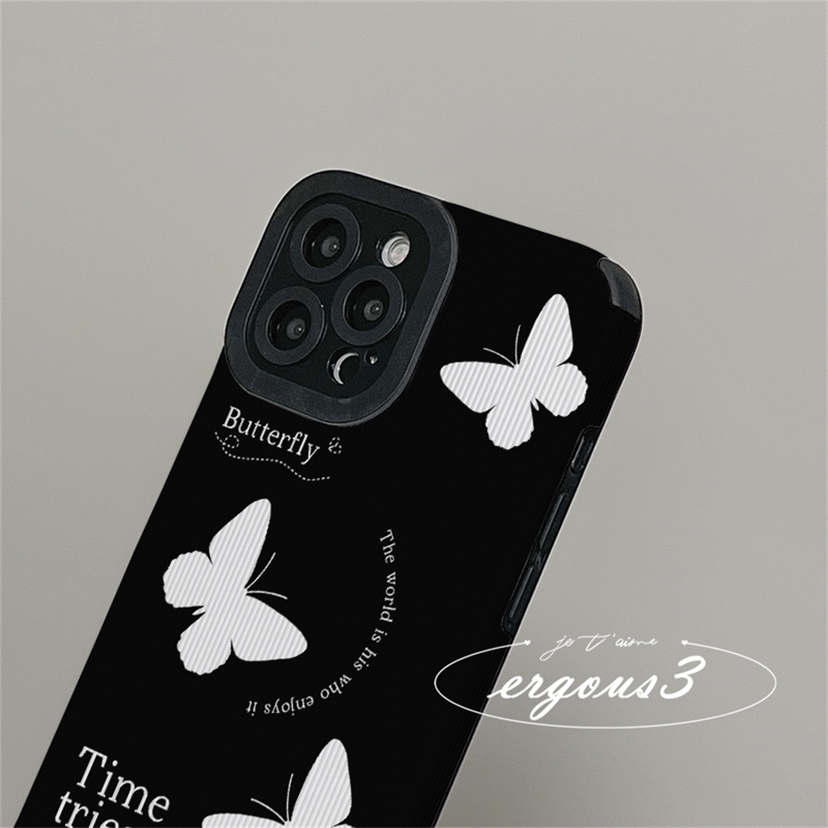 Ốp Điện Thoại Họa Tiết Bươm Bướm Đơn Giản Thời Trang Cho iPhone 13 12 11 Pro Max SE2020 X XR Xs Max 7 8 6 6s Plus