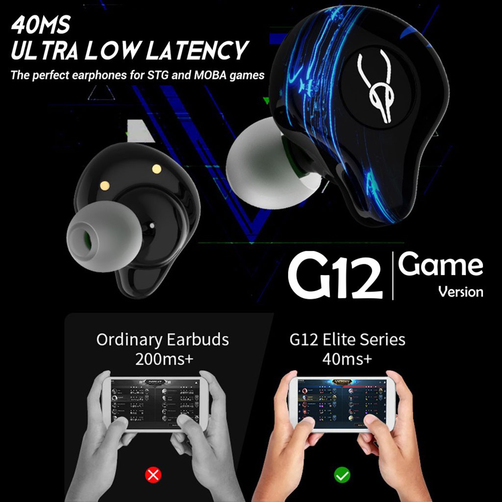 Tai nghe bluetooth Gaming Sabbat G12 chuyên Game độ trễ cực thấp 40ms