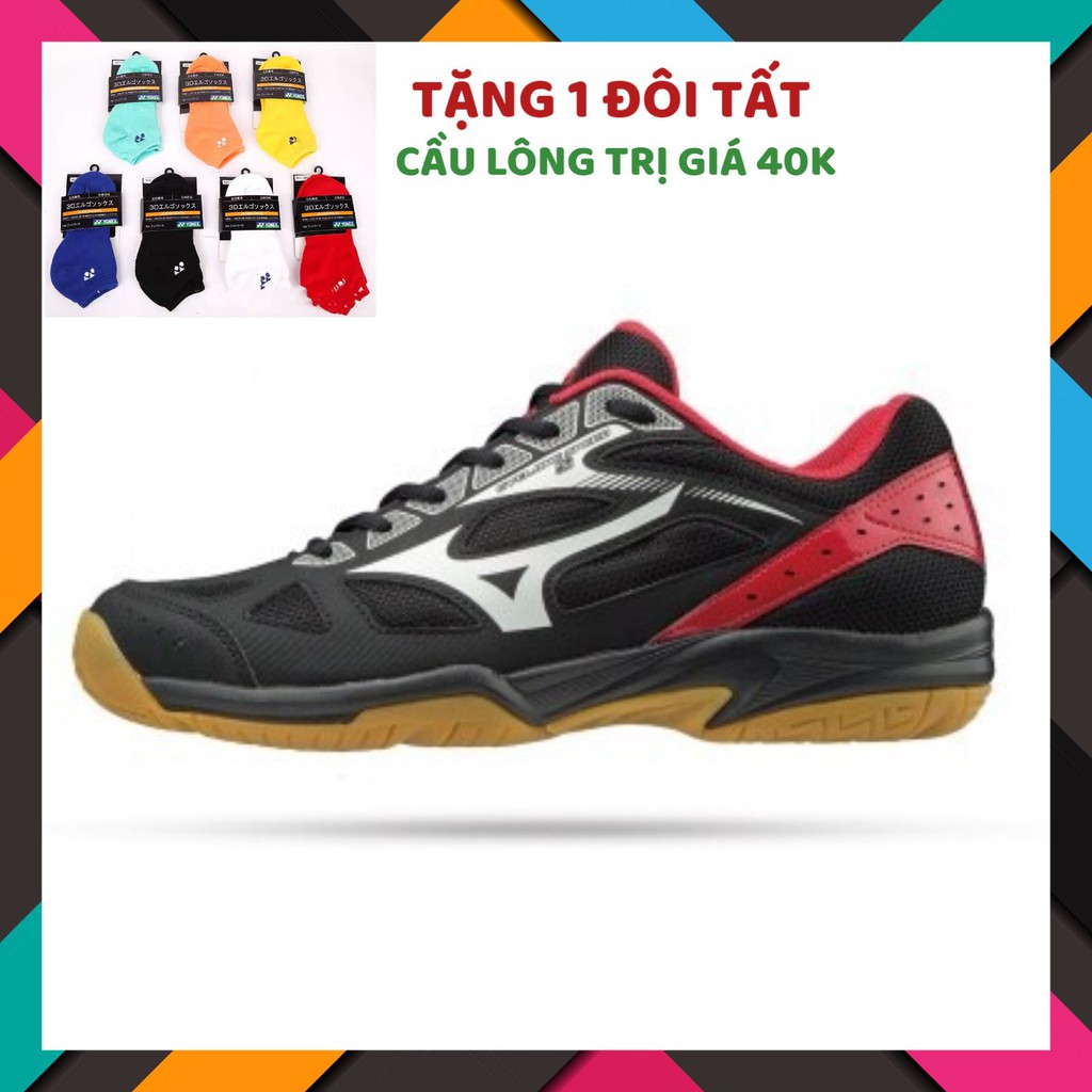 [Chính hãng] Giày cầu lông Mizuno Cyclone Speed 2 V1GA198002 Đen Trắng Đỏ