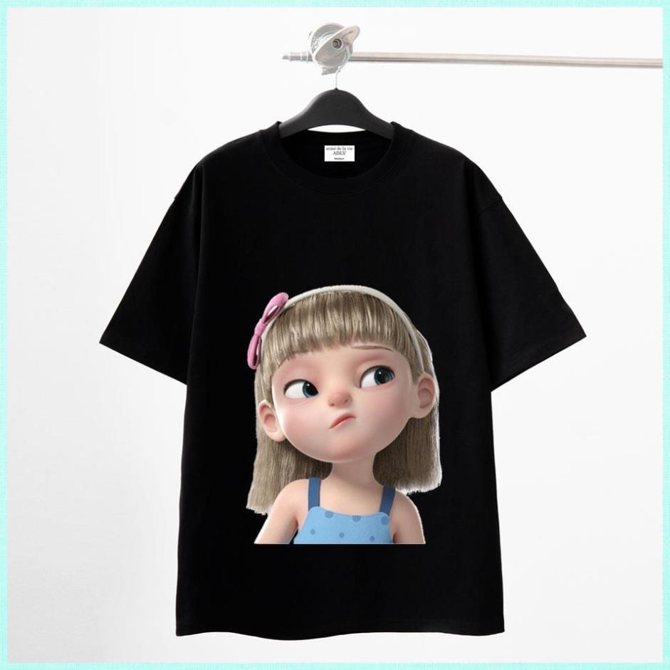 Áo Thun ADLV BAD GIRL Tay lỡ Áo Phông Nam Nữ BAD GIRL Form Rộng (M46-47))