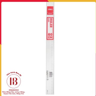 THƯỚC KẺ MICA 50CM DELI 6250, THƯỚC GIÁO VIÊN, KỸ THUẬT, THỢ MAY, THỢ MỘC