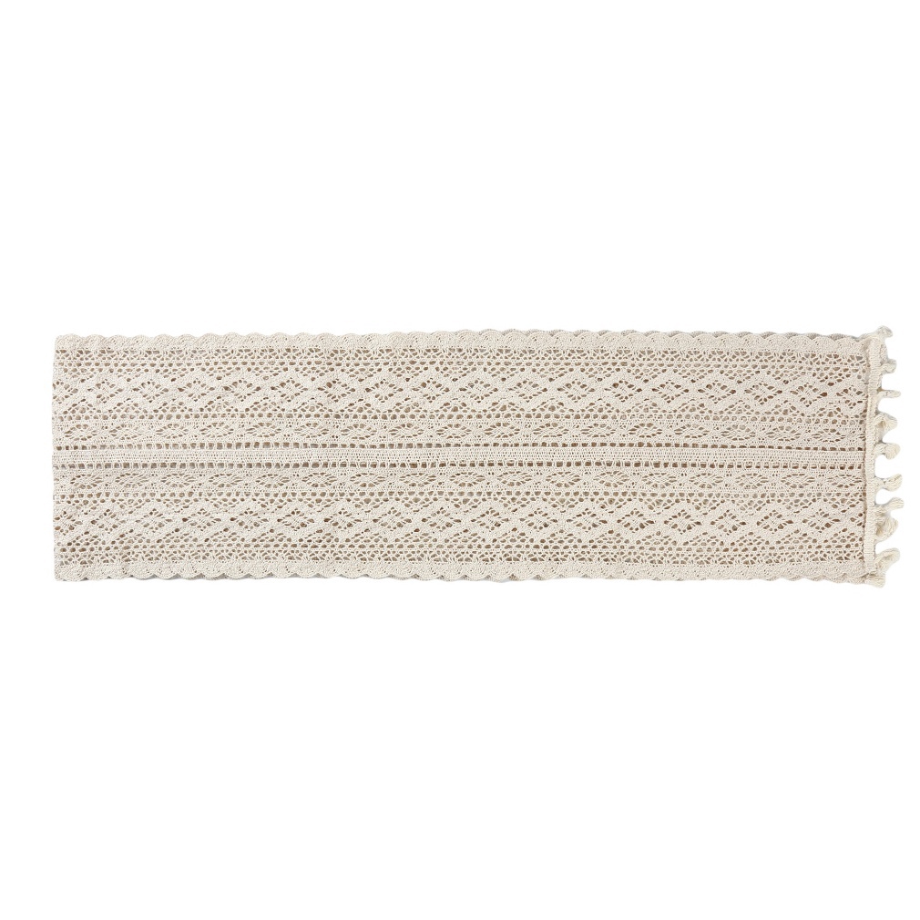 Khăn trải bài Runner bằng chất liệu cotton trang trí tua rua phong cách retro | BigBuy360 - bigbuy360.vn