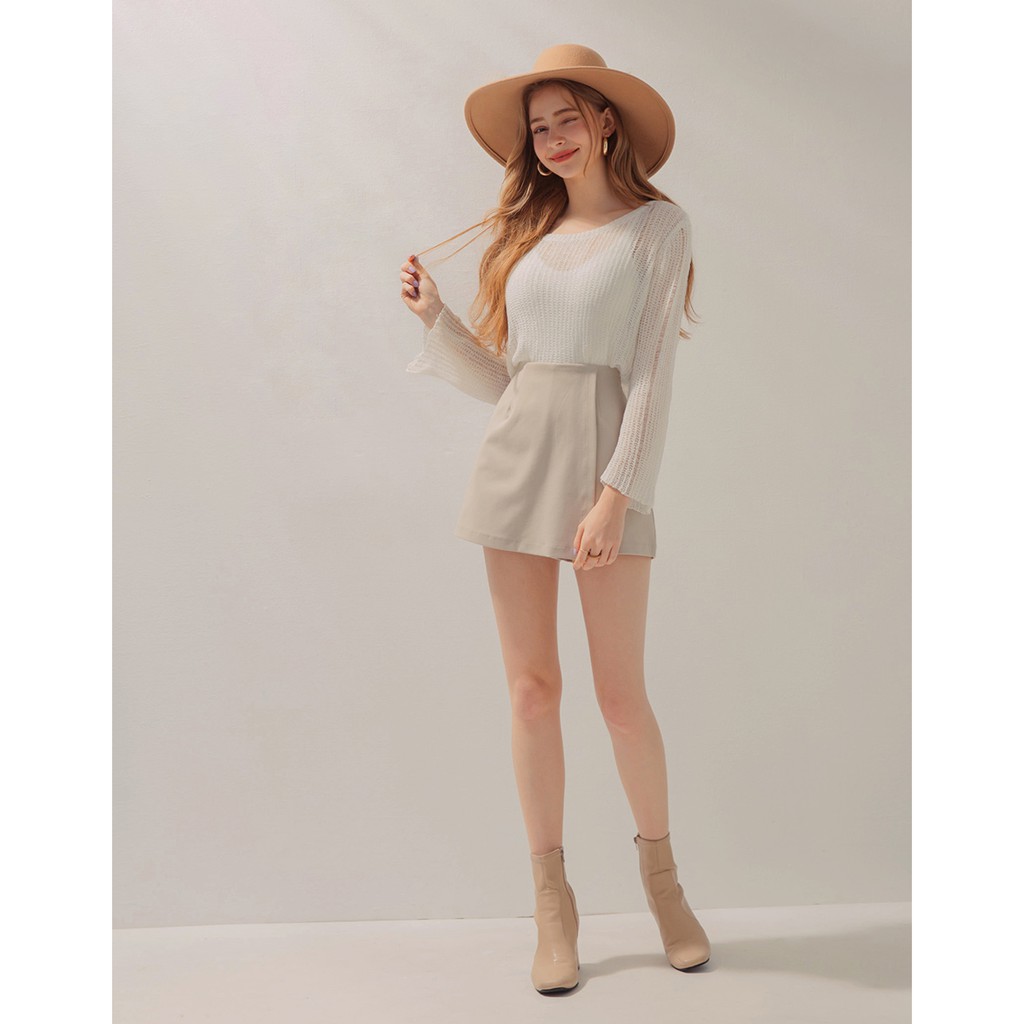 Áo len móc xuyên thấu tay loe nữ Air Space 2110121003 | BigBuy360 - bigbuy360.vn