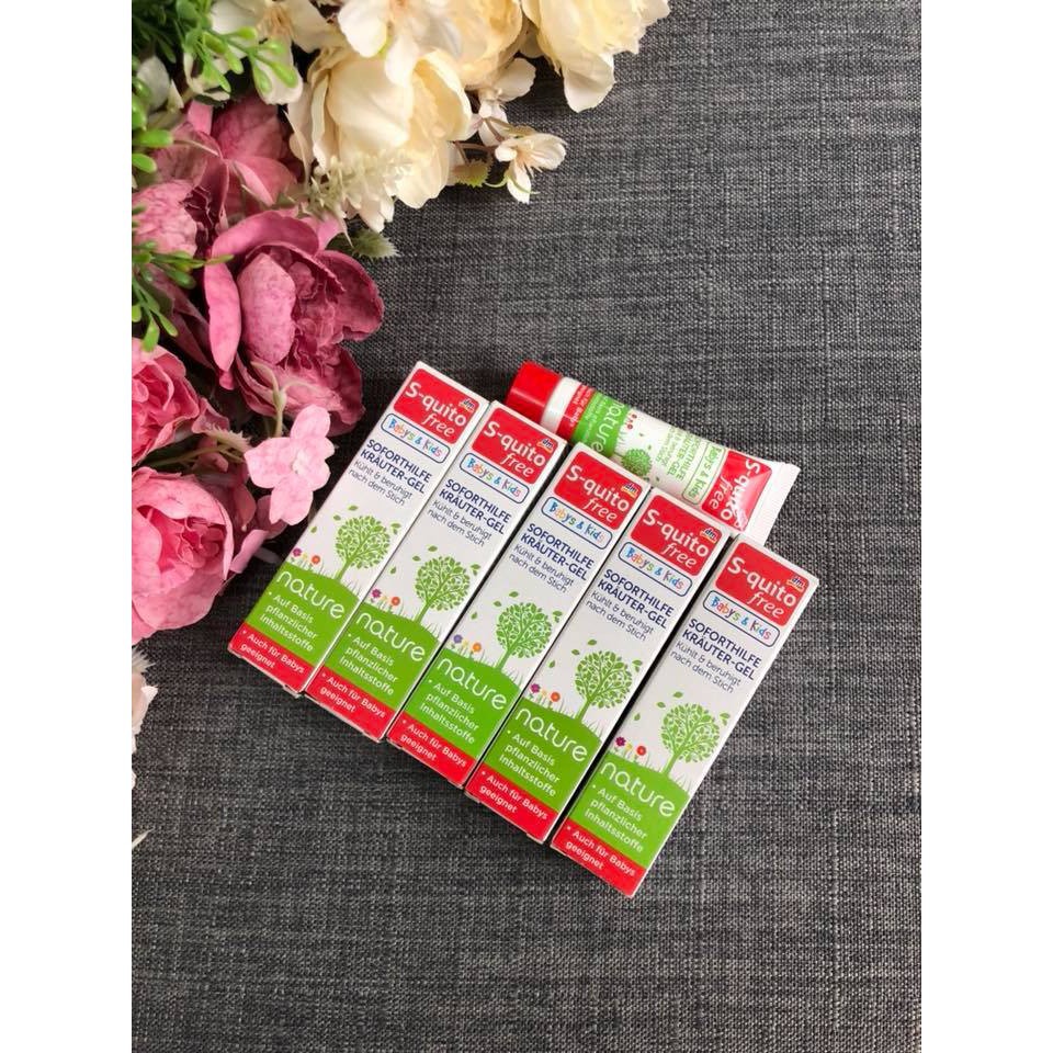 gel bôi đặc trị muỗi đốt hoặc côn trùng cắn S-quito Free cho trẻ {Germany Authentic}
