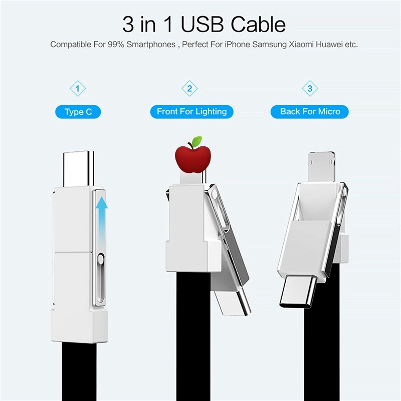 Dây Cáp 3 Trong 1 Đa Năng Cho  for  Android